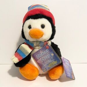Russ Shining Stars Penguin Plush Stuffed Animal 8” Inches Star On Foot CODE New
